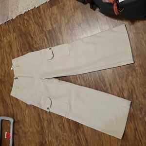 Apricot Herringbone Wide Leg Pant Sz 4 NWT